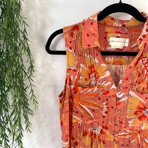 Anthropologie Top Women’s Vera for Anthropologie Floral Sleeveless Blouse Size S